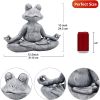 Zen Garden Meditating Yoga Frog Statue