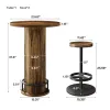 Bar Table with 2 Barstools, Pub Cocktail Table Bar Table with Chairs