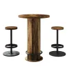 Bar Table with 2 Barstools, Pub Cocktail Table Bar Table with Chairs