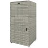 Outdoor Towel Rack for Pool w/ Drawer & Cabinet, Gray
