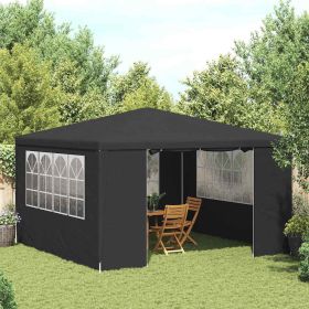 Professional Party Tent with Side Walls 13.1'x13.1'Anthracite 0.3 oz/ft²