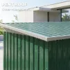 Dark Green 9' X 4' Metal Outdoor Storage Shed Tool House with Double Lockable Doors for Backyard Patio Lawn Garage