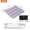 Far Infrared Heating Pad, Amethyst Heating Pad with Jade & Tourmaline Stones, 660nm Photon Light & Negative Ions, 103-159 F Hot Gemstones Mat