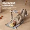 Far Infrared Heating Pad, Amethyst Heating Pad with Jade & Tourmaline Stones, 660nm Photon Light & Negative Ions, 103-159 F Hot Gemstones Mat