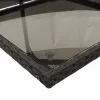 Garden Dining Set Black Poly Rattan 10-seater Foldable