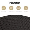 Garden Dining Set Black Poly Rattan 10-seater Foldable