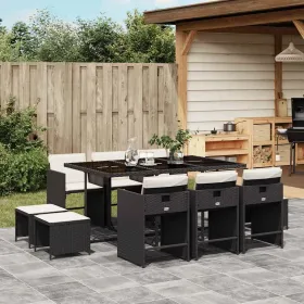Garden Dining Set Black