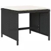 Garden Dining Set Black