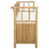 Garden Storage Bench 110 x 47 x 80 cm Bamboo Natural