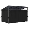 Gazebo with Curtain 13.3'x9.6'x8' Anthracite