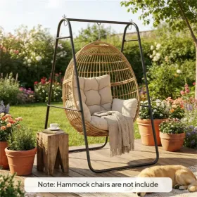 Hammock frame, hanging hammock frame, suitable for egg chairs, black