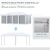 Outdoor 10x20 Event Tent , Pop-Up Canopy with Sidewalls, Instant Sun Shelter, 6 Mesh Walls for Party, Events, Backyard, wedding