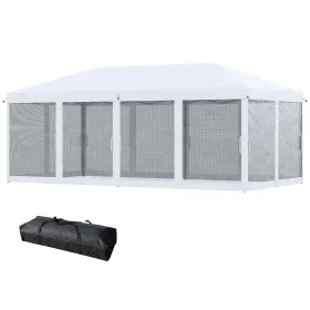 Outdoor 10x20 Event Tent , Pop-Up Canopy with Sidewalls, Instant Sun Shelter, 6 Mesh Walls for Party, Events, Backyard, wedding
