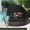 Outdoor Daybed with Retractable Canopy