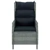 Outdoor Dining Set Light Grey, Black