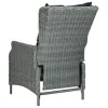 Outdoor Dining Set Light Grey, Black