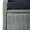 Outdoor Dining Set Light Grey, Black