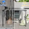 Outdoor Pergola, 10' x 10' Outdoor Hardtop Gazebo Pergola for Yard, Large 10x10 Galvanized Steel Lean to Wall-Mounted carport