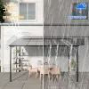 8x12 Galvanized Steel Lean to Wall-Mounted Pergola