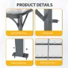 8x12 Galvanized Steel Lean to Wall-Mounted Pergola