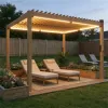 Outdoor pergola, courtyard pergola, terrace pergola, brown