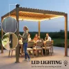 Outdoor pergola, courtyard pergola, terrace pergola, brown