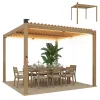 Outdoor pergola, courtyard pergola, terrace pergola, brown