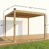 Outdoor pergola, courtyard pergola, terrace pergola, brown