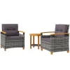 Outdoor Tavern Set, Terrace Furniture, Garden Set, Grey