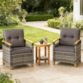 Outdoor Tavern Set, Terrace Furniture, Garden Set, Grey