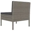 Garden Chair Set of 3 Grey