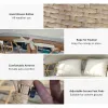 Patio Furniture Set, Round Outdoor Daybed with Retractable Canopy, Hollow Wicker PE Rattan Sectional Sofa with Cushions for Pool, Lawn, Beige