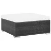Patio Sofa Set Set of 6 Black, Cream White