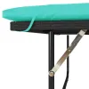 2-Seater Black Poly Rattan Patio Sofa with Cushions