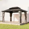 Pavilions, canopies, sunshades, brown