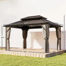 Pavilions, canopies, sunshades, brown