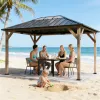 Pavilions, sunshades, suitable for gardens, beaches, light walnut wood