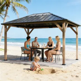 Pavilions, sunshades, suitable for gardens, beaches, light walnut wood