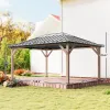 Pavilions, sunshades, suitable for gardens, beaches, light walnut wood