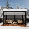 Manual Louvered Pergola, Grey