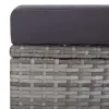 Armchair Grey PE rattan Medium Adjustable Armrests Armchair