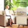 Stylish Patio Suite: 6PC Woven PE Rattan Lounge Set with Cushions, Coffee Table | Sophisticated Outdoor Comfort.