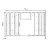TMG LIVING Outdoor Rustic Cedar Barrel Sauna, Three Person, Tempered Glass Door, TMG-LSN42