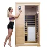 Two-person Far-infrared Hemlock indoor sauna room