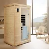 Two-person Far-infrared Hemlock indoor sauna room
