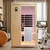 Two-person Far-infrared Hemlock indoor sauna room