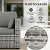 Willow Sofa, Outdoor Sofa, Terrace Sofa, Courtyard Sofa, Double Sofa, Grey