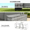 Willow Sofa, Outdoor Sofa, Terrace Sofa, Courtyard Sofa, Double Sofa, Grey