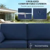 Willow Sofa, Outdoor Sofa, Terrace Sofa, Courtyard Sofa, Double Sofa, Navy Blue