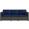 Willow Sofa, Outdoor Sofa, Terrace Sofa, Courtyard Sofa, Double Sofa, Navy Blue